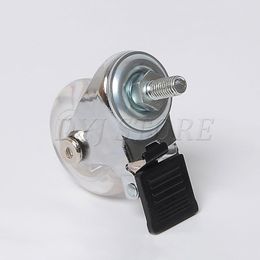 2/3 Inch Swivel Caster Wheels Heavy Duty Industrial Caster With M8 x 15mm Threaded Stem No Noise PU Wheels For Carts workbench
