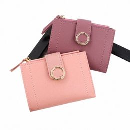 women Wallet Simple Retro Rivets Short Wallet Coin Purse Card Holders Handbag for Girls Purse Small Wallet Ladies Bolsa Feminina l1T6#