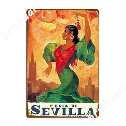 Spanish Poster Promoting The 1954 Festival In Sevilla Spain Metal Sign Club Party Poster Printing Tin Sign Poster