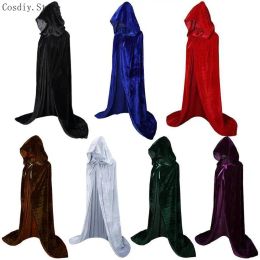 Wedding Bridal Cape Hood Robe Men Women Halloween Devil Death Vampire Ghost Costume Cloak Kids Cape Witch Outfit For Adult Child