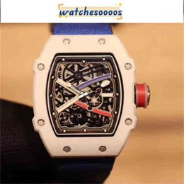 Watch Automatic SuperClone KV Factory screws Rm67-02 Fully White Cloth BandCarbon Fibre sapphire Ship By FedexPQARB5HPB5HP