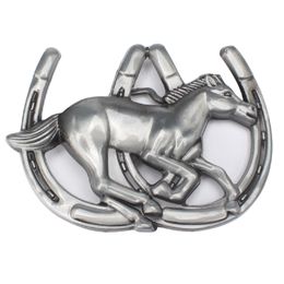Men's Boutique Metal Belt Buckle Equestrian Belt Buckle Horse Series Smooth Buckle Suitable for Selts with a Width of 3.8-4cm