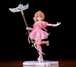 Anime Figure Card Captor Kinomoto Sakura Magic Wand Girls Sakura Lovely Pink PVC Action Figure Toys Collection Model Doll Gift H084307502