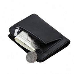 slim Wallet Men Genuine Leather Thin Pocket Wallet for Men Short Purse Unisex Women Mini Wallets Card Holder Small Coin Purse f4d5#