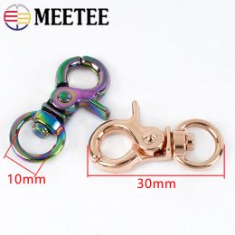 10/20/50Pcs 10mm Metal Buckles Swivel Lobster Trigger Snap Hook for Bag Hang Clamp Clasp Keychain Carabiner Buckle Sew Accessory