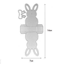 Easter Bunny Box Cutting Dies DIY Rabbit Metal Craft Embossing Die Cuts Scrapbooking Paper Stencil Stamp Carving Paper Card