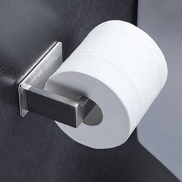 ELLEN Roll Toilet Paper Holder Punch-free Nickel Brushed Toilet Paper Holder Black Bathroom Accessories ELMM204