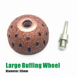 1pc Buffing Rad Wolfram Carbid Raspel / Konturbecher mit Arbor Adapter Wheel Grind Ball Raspe Professionelles Reifenreparaturwerkzeug