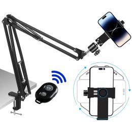 Tripods Flexible Arm Wideangle Anchor Stand Tripod For Phone Photo Live Streaming Beauty Online Teaching Course Desktop Video Mount