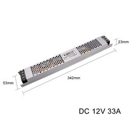 Ultra Thin LED Power Supply DC 12V 24V Lighting Transformers 25W 100W 150W 200W 350W 300W 400W AC 185-265V Driver For LED Strip