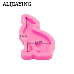 DY0813 Glossy Pug & Corgi Dog Silicone Mould Art Diy, Dogs Resin Mould Keychain Crafts with Epoxy, Fondant Chocolate Cake Moulds