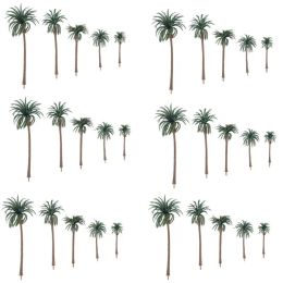 30pcs Artificial Coconut Palm Trees Scenery Model Miniature Architecture Trees