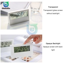 LCD Digital Alarm Clock Simple Desktop Date Luminous Clock Backlight Snooze Mute Calendar Desktop Electronic Table Clocks