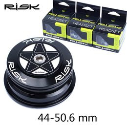 Risk 44-50.6mm Aluminium Bicycle Headset Waterproof MTB Mountain Bike Double Bearings 28.6 Straight Fork 1.25/1.5 Taper Pipe Fork