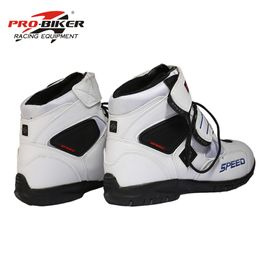 Pro biker SPEED Motorcycle Boots Moto Racing Motocross Motorbike Shoes A005 Black/White/Red size 38-45