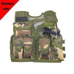 Camouflage Outdoor Tactical Vest Lightweight Zipper Mesh Vest Airsoft Military Multi Pockets Thin Jacket Hunting Army Clothing