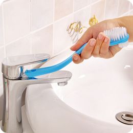 New Double Long Handle Shoe Cleaning Brush Shoe Cleaner Washing Toilet Lavabo Dishes Shoes Clean Wash Brush Home Cleaning Tools