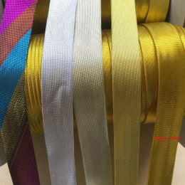 15mm width Folded Metallic Gold Silver Satin Bias Tape Bias Binding For DIY Garment Sewing And Trimming