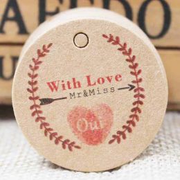 100pcs 3*3 Zerong Made with love wedding label paper ,vintage thank you swinghang tag for gifts ,candy Favours display label tag