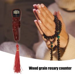 Electronics Tasbeeh Digital Tally Counter with LED Easy Resettable Rosary Bead Register Portable Handheld Original Beads Timer