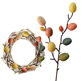 Party Decoration Easter Eggs Decorative Vines With Paste Round Rattan Bird Nest Home Garden Supply For Vase Decorations