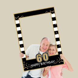 Chicinlife 1Pcs 1st 16th 18th 21st 40th 50th 60th Photo Booth Props Birthday Party Photo Frame 1st Birthday Anniversary Supplies