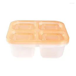 Storage Bottles Food Container Snack Four Separate Compartments Box Kids Lunch Fruits Salad Refrigerator