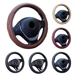 Steering Wheel Covers Fashionable Silicone Cover Anti Slip Breathable Fibre Leather Protector Universal Comfortable Auto