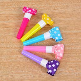 New 6cm Polka Dot Blowout Whistles Noise Maker Children Birthday Party Gift Toys Cheer Props Christmas