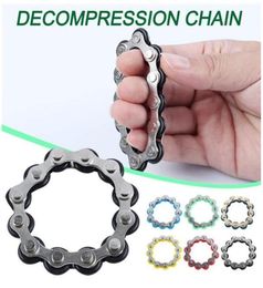 Foreign trade hot sale 6-section Key Ring toy to relieve pressure and vent toy bicycle chain FY7622s7541111