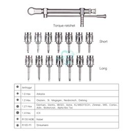 1pcs Dental Drivers & Wrench Kit dental Implant Torque Wrench Ratchet Dentistry Screwdriver Tools