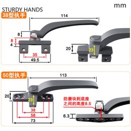 1Pcs Casement Window Zinc Alloy Left/Right Hand Locking Handles Grips Solid Window Handle Door and Window Lock Replacement Parts