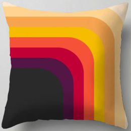 Luxury Plush Cushions Case Orange Yellow Brown Nordic Geometry Pillows Case Modern Abstract Decor Throw Pillows Home Office Sofa
