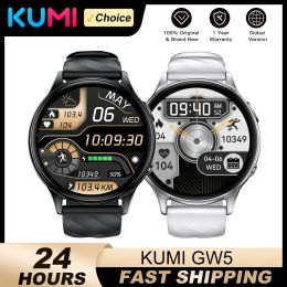 Watches KUMI GW5 Smart Watch 1.39 inch NFC Bluetooth 5.2 100+ Sport Heart Rate Blood Pressure Oxygen Monitor Waterproof IP68