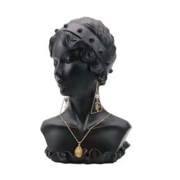 New Resin Women Mannequin Head Display For Jewellery Accessories Art Mannequin Necklace Earrings Holder Head Bust Stand