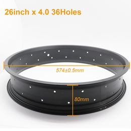 Electric Bicycle Fat Tire Rim 20*4.0 26*4.0 Width 84cm 20" 26" Snow E Bike Tire Rim Fat Electric Bike Wheel Rim Accessories