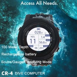 Dive Computer Crest CR-4 CR4 100 meters / 330 feet Scuba Diving Watch Free Diving Rechargeable Battery