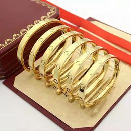 Designer Screw Women Men S Party Gold Plated Titanium Steel Diamond Couple Nail Bracelet Designer Jewelry