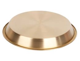 handmade Round copper brass plate tray steamed chicken fish brass storage snacks and fruits serving tray for wedding party event