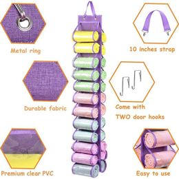 24 Roll Towel Storage Organiser Yoga Legging Hanging Storage Bag Clothes T-Shirt Handbag Shoes Hat Underwear Closets Roll Holder