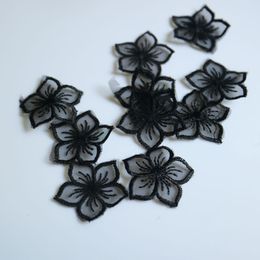 10pc fairy organza flower Patches for clothing Embroidery floral patches for bags decorative parches applique sewing craft