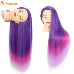 70cm100%Synthetic Fiber Hair Hairdressing Doll Mannequin Heads For Professional Practice Hairstyles Brading Dummy Doll Free Gift