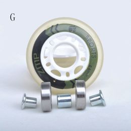 64mm 70mm 72mm Inline Skates Wheel Roller Skate Patines Wheels for Kids Children Sneaker Roll Tyre with Spacer and Bearing