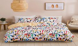 2020 Fashion Bed Sheet Sets Fitted Flat Sheets 3 pcs 7 Colors Twin Double Queen King Bedding Sets Quilt Cover Bed Pillowcases4389617