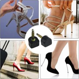 10pcs Black Women Shoes High Heel Repair Tips Pins Heel Stoppers Protect Dowel Lifts Replacement For High Heel Tips Taps