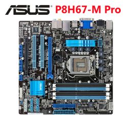 Motherboards Original ASUS P8H67M PRO 1333Mhz DDR3 P8H67M LGA 1155 Motherboard UATX 32GB PCIE X16 Desktop Computer PC Mainboard Plate Used