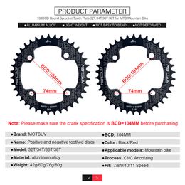 Electric Bicycle Ebike Chainring 32/34/36/38T Chainring & Adapter High Quality For Bafang BBS01/02 Motor Electric Bike Parts