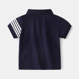 Summer Boys Polo Shirts Striped Short Sleeve Baby Boy Children Aports Polos Outfits Kids Toddler Tops School Uniform 2-7Years