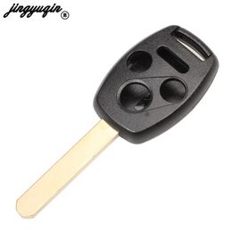 jingyuqin 2/3/4 Buttons Car Key Case Shell For Honda Cr-V Civic Insight Ridgeline 2003 2008 2009 Remote Fob Cover Replacement