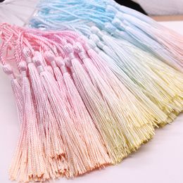 Gradient 13cm Vertical Tassels for Crafts Polyester Silk Tassel Fringe Crafts Jewellery Diy Sewing Clothing Pendant Decor Bookmark